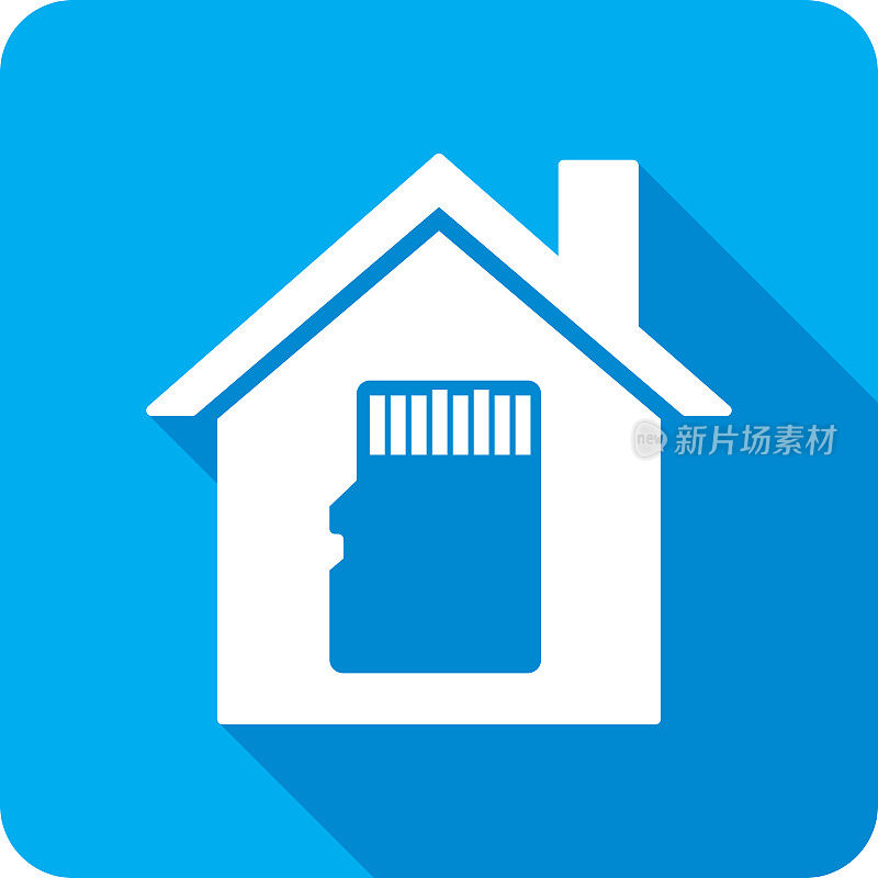 House Micro SD卡图标剪影